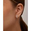imagePAVOI 14K Gold Plated Sterling Silver Post CZ Wavy Stud Earrings  Twisted Wave Cubic Zirconia Half Huggie Earrings for WomenYellow Gold