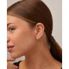 imagePAVOI 14K Gold Plated Sterling Silver Post CZ Wavy Stud Earrings  Twisted Wave Cubic Zirconia Half Huggie Earrings for WomenYellow Gold