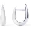 imagePAVOI 14K Gold Plated Sterling Silver Post Earrings for Women  Colored Enamel Cubic Zirconia Huggie Hoop Earrings  Blue Pink Purple White JewelryWhite Gold  White Enamel