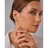 imagePAVOI 14K Gold Plated Sterling Silver Posts Charm Huggie Earrings for Women  Lightweight Love Heart Moon Flower Star Drop Dangle Huggie Charm EarringWhite Gold