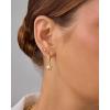imagePAVOI 14K Gold Plated Sterling Silver Posts Charm Huggie Earrings for Women  Lightweight Love Heart Moon Flower Star Drop Dangle Huggie Charm EarringWhite Gold