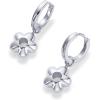 imagePAVOI 14K Gold Plated Sterling Silver Posts Charm Huggie Earrings for Women  Lightweight Love Heart Moon Flower Star Drop Dangle Huggie Charm EarringWhite Gold