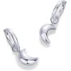 imagePAVOI 14K Gold Plated Sterling Silver Posts Charm Huggie Earrings for Women  Lightweight Love Heart Moon Flower Star Drop Dangle Huggie Charm EarringWhite Gold