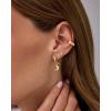 imagePAVOI 14K Gold Plated Sterling Silver Posts Charm Huggie Earrings for Women  Lightweight Love Heart Moon Flower Star Drop Dangle Huggie Charm EarringWhite Gold