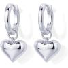 imagePAVOI 14K Gold Plated Sterling Silver Posts Charm Huggie Earrings for Women  Lightweight Love Heart Moon Flower Star Drop Dangle Huggie Charm EarringWhite Gold
