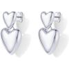 imagePAVOI 14K Gold Plated Sterling Silver Posts Chunky Heart Statement Earrings for Women  Love Friendship Puffy Heart Teardrop Dangle ampamp Stud EarringsWhite Gold