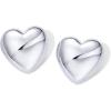 imagePAVOI 14K Gold Plated Sterling Silver Posts Chunky Heart Statement Earrings for Women  Love Friendship Puffy Heart Teardrop Dangle ampamp Stud EarringsWhite Gold