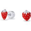 imagePAVOI 14K Gold Plated Sterling Silver Posts Enamel Flatback Stud Earrings for Women  Colored Chili Pepper Strawberry Peach Cherry Emoji Screwback Earrings  Dainty Helix Cartilage Piercing JewelryStrawberry