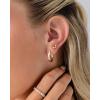 imagePAVOI 14K Gold Plated Sterling Silver Posts Mini Stud Flat Back Earrings for Women  Helix Cartilage Piercing Jewelry  Dainty Pearl Star Cluster Cubic Zirconia Lotus Climber Screw BacksCZ Cluster