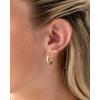 imagePAVOI 14K Gold Plated Sterling Silver Posts Mini Stud Flat Back Earrings for Women  Helix Cartilage Piercing Jewelry  Dainty Pearl Star Cluster Cubic Zirconia Lotus Climber Screw BacksLotus Stud