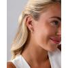 imagePAVOI 14K Gold Plated Sterling Silver Posts Mini Stud Flat Back Earrings for Women  Helix Cartilage Piercing Jewelry  Dainty Pearl Star Cluster Cubic Zirconia Lotus Climber Screw BacksPearl Stud