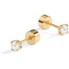 imagePAVOI 14K Gold Plated Sterling Silver Posts Mini Stud Flat Back Earrings for Women  Helix Cartilage Piercing Jewelry  Dainty Pearl Star Cluster Cubic Zirconia Lotus Climber Screw BacksPearl Stud