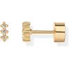 imagePAVOI 14K Gold Plated Sterling Silver Posts Mini Stud Flat Back Earrings for Women  Helix Cartilage Piercing Jewelry  Dainty Pearl Star Cluster Cubic Zirconia Lotus Climber Screw BacksClimber Stud