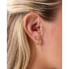 imagePAVOI 14K Gold Plated Sterling Silver Posts Mini Stud Flat Back Earrings for Women  Helix Cartilage Piercing Jewelry  Dainty Pearl Star Cluster Cubic Zirconia Lotus Climber Screw BacksClimber Stud