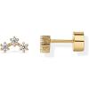 imagePAVOI 14K Gold Plated Sterling Silver Posts Mini Stud Flat Back Earrings for Women  Helix Cartilage Piercing Jewelry  Dainty Pearl Star Cluster Cubic Zirconia Lotus Climber Screw BacksCZ Cluster