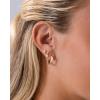 imagePAVOI 14K Gold Plated Sterling Silver Posts Mini Stud Flat Back Earrings for Women  Helix Cartilage Piercing Jewelry  Dainty Pearl Star Cluster Cubic Zirconia Lotus Climber Screw BacksPearl Stud