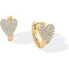 imagePAVOI 14K Gold Plated Sterling Silver Posts Small Huggie Hoop Earrings for Women  Trendy Celestial North Star Butterfly Heart Hoop Earrings  Cubic Zirconia Cute Gold Motif JewelryHeart