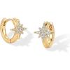 imagePAVOI 14K Gold Plated Sterling Silver Posts Small Huggie Hoop Earrings for Women  Trendy Celestial North Star Butterfly Heart Hoop Earrings  Cubic Zirconia Cute Gold Motif JewelryNorth Star