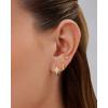 imagePAVOI 14K Gold Plated Sterling Silver Posts Small Huggie Hoop Earrings for Women  Trendy Celestial North Star Butterfly Heart Hoop Earrings  Cubic Zirconia Cute Gold Motif JewelryNorth Star