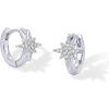 imagePAVOI 14K Gold Plated Sterling Silver Posts Small Huggie Hoop Earrings for Women  Trendy Celestial North Star Butterfly Heart Hoop Earrings  Cubic Zirconia Cute Gold Motif JewelryNorth Star