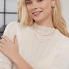 imagePAVOI 14K Gold Plated Sterling Silver Posts Station Linear Dangle Earrings for Women  Simulated Diamond Chain Drop EarringsRose Gold