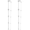 imagePAVOI 14K Gold Plated Sterling Silver Posts Station Linear Dangle Earrings for Women  Simulated Diamond Chain Drop EarringsWhite Gold