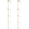 imagePAVOI 14K Gold Plated Sterling Silver Posts Station Linear Dangle Earrings for Women  Simulated Diamond Chain Drop EarringsYellow Gold