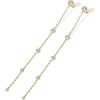 imagePAVOI 14K Gold Plated Sterling Silver Posts Station Linear Dangle Earrings for Women  Simulated Diamond Chain Drop EarringsYellow Gold
