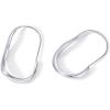 imagePAVOI 14K Gold Plated Sterling Silver Posts Wavy Infinity Hoops  Lightweight Twisted Earrings  Wave Thin Endless Hoop Earrings for WomenWhite Gold