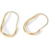 imagePAVOI 14K Gold Plated Sterling Silver Posts Wavy Infinity Hoops  Lightweight Twisted Earrings  Wave Thin Endless Hoop Earrings for WomenYellow Gold