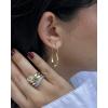 imagePAVOI 14K Gold Plated Sterling Silver Posts Wavy Infinity Hoops  Lightweight Twisted Earrings  Wave Thin Endless Hoop Earrings for WomenYellow Gold
