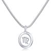imagePAVOI 14K Gold Plated Unique Floating Astrology Pendant Necklace for Women  Horoscope Charm Necklace  Dainty Zodiac GiftsWhite Gold