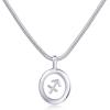 imagePAVOI 14K Gold Plated Unique Floating Astrology Pendant Necklace for Women  Horoscope Charm Necklace  Dainty Zodiac GiftsWhite Gold