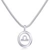 imagePAVOI 14K Gold Plated Unique Floating Astrology Pendant Necklace for Women  Horoscope Charm Necklace  Dainty Zodiac GiftsWhite Gold
