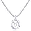 imagePAVOI 14K Gold Plated Unique Floating Astrology Pendant Necklace for Women  Horoscope Charm Necklace  Dainty Zodiac GiftsWhite Gold