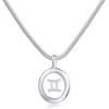 imagePAVOI 14K Gold Plated Unique Floating Astrology Pendant Necklace for Women  Horoscope Charm Necklace  Dainty Zodiac GiftsWhite Gold