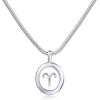 imagePAVOI 14K Gold Plated Unique Floating Astrology Pendant Necklace for Women  Horoscope Charm Necklace  Dainty Zodiac GiftsWhite Gold