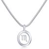 imagePAVOI 14K Gold Plated Unique Floating Astrology Pendant Necklace for Women  Horoscope Charm Necklace  Dainty Zodiac GiftsWhite Gold