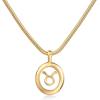 imagePAVOI 14K Gold Plated Unique Floating Astrology Pendant Necklace for Women  Horoscope Charm Necklace  Dainty Zodiac GiftsYellow Gold