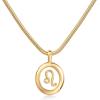 imagePAVOI 14K Gold Plated Unique Floating Astrology Pendant Necklace for Women  Horoscope Charm Necklace  Dainty Zodiac GiftsYellow Gold