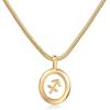 imagePAVOI 14K Gold Plated Unique Floating Astrology Pendant Necklace for Women  Horoscope Charm Necklace  Dainty Zodiac GiftsYellow Gold