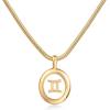 imagePAVOI 14K Gold Plated Unique Floating Astrology Pendant Necklace for Women  Horoscope Charm Necklace  Dainty Zodiac GiftsYellow Gold