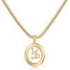 imagePAVOI 14K Gold Plated Unique Floating Astrology Pendant Necklace for Women  Horoscope Charm Necklace  Dainty Zodiac GiftsYellow Gold