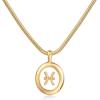 imagePAVOI 14K Gold Plated Unique Floating Astrology Pendant Necklace for Women  Horoscope Charm Necklace  Dainty Zodiac GiftsYellow Gold