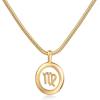 imagePAVOI 14K Gold Plated Unique Floating Astrology Pendant Necklace for Women  Horoscope Charm Necklace  Dainty Zodiac GiftsYellow Gold