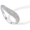 imagePAVOI 14K Gold Plated Wavy Cubic Zirconia Stackable Ring for Women  Twisted Wave CZ Band  Delicate Eternity RingsWhite Gold