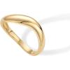 imagePAVOI 14K Gold Plated Wavy Stackable Ring for Women  Twisted Wave Band  Delicate Eternity RingsYellow Gold