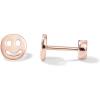 imagePAVOI 14K Gold Plated 925 Sterling Silver Posts Pair of Flat Back Stud Earrings for Women  Cartilage Helix Piercing  Heart Moon Snake Smiley Butterfly Yin and Yang North Star EarringSmiley