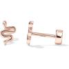 imagePAVOI 14K Gold Plated 925 Sterling Silver Posts Pair of Flat Back Stud Earrings for Women  Cartilage Helix Piercing  Heart Moon Snake Smiley Butterfly Yin and Yang North Star EarringSnake