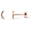 imagePAVOI 14K Gold Plated 925 Sterling Silver Posts Pair of Flat Back Stud Earrings for Women  Cartilage Helix Piercing  Heart Moon Snake Smiley Butterfly Yin and Yang North Star EarringMoon